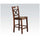 Wooden Counter Height Chair with Cross Back Set of 2 Cherry Brown BM186213 - Benzara
