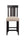 Wooden Counter Height Stool with Fabric Upholstered Seat and Slat Style BackSet of 2 Black & Beige BM187615 - Benzara