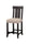 Wooden Counter Height Stool with Fabric Upholstered Seat and Slat Style BackSet of 2 Black & Beige BM187615 - Benzara