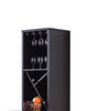 Wooden Wine Cabinet with Spacious Storage and Bar Table Red Cocoa Brown BM200684 - Benzara