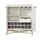 Honeycomb Design 2 Door Bar Cabinet with Metal Legs White BM206689 - Benzara