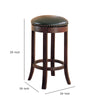 Contemporary 29 in. Swivel Bar Stool with Upholstered Seat brown Set of 2 BM68988 - Benzara