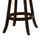 29 in. Swivel Bar Stool with Upholstered Seat Black And Brown Set of 2 BM69024 - Benzara