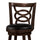 29 in. Swivel Bar Stool with Upholstered Seat Black And Brown Set of 2 BM69024 - Benzara