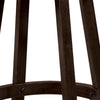 29 in. Swivel Bar Stool with Upholstered Seat Black And Brown Set of 2 BM69024 - Benzara