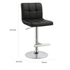Sophisticated Armless Adjustable Bar Stool Black Set of 2 BM69046 - Benzara