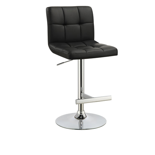 Sophisticated Armless Adjustable Bar Stool Black Set of 2 BM69046 - Benzara