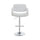 Modern Style Adjustable Height Bar Stool White BM69049 - Benzara