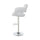 Modern Style Adjustable Height Bar Stool White BM69049 - Benzara