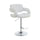 Modern Style Adjustable Height Bar Stool White BM69049 - Benzara