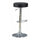 30 Inch Backless Adjustable Bar Stool Black Vegan Faux LeatherChrome Base BM69050 - Benzara