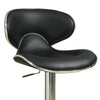 Swivel Adjustable Bar Stool Black Set of 2 BM69369 - Benzara