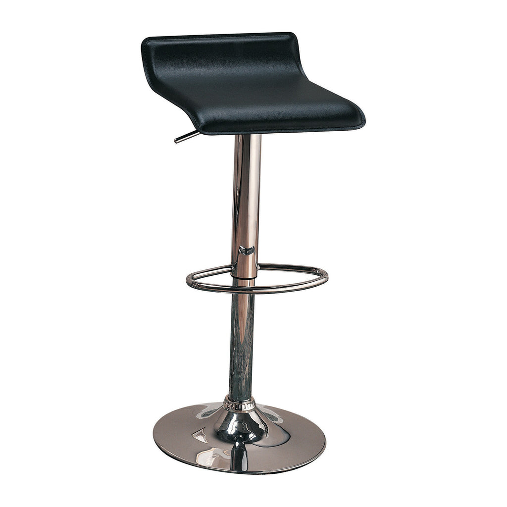 Contemporary Backless Seat Bar Stool Black Set of 2 BM69372 - Benzara