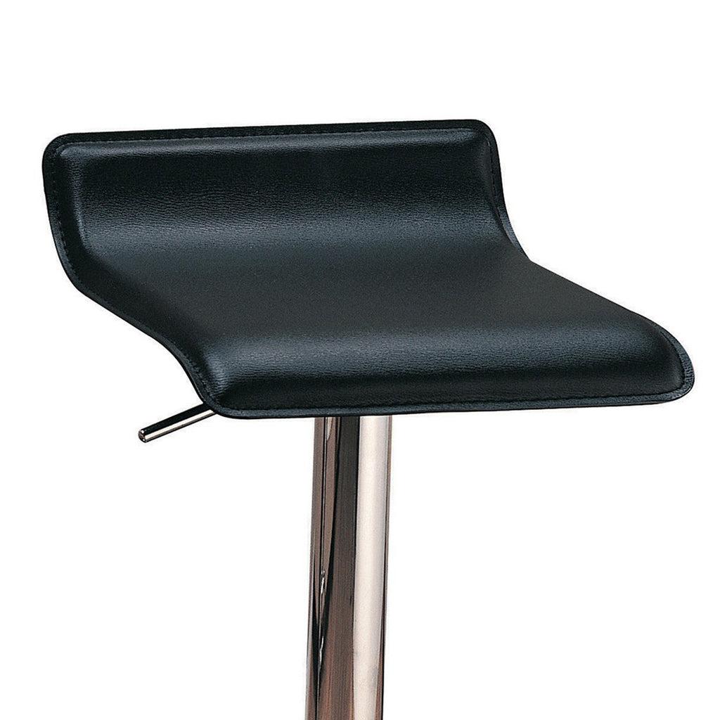 Contemporary Backless Seat Bar Stool Black Set of 2 BM69372 - Benzara