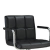 Grid Adjustable Swiveling Bar Stool Black BM69390 - Benzara
