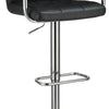 Grid Adjustable Swiveling Bar Stool Black BM69390 - Benzara