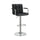 Grid Adjustable Swiveling Bar Stool Black BM69390 - Benzara