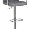 Grid Adjustable Swiveling Bar Stool Grey BM69391 - Benzara