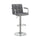 Grid Adjustable Swiveling Bar Stool Grey BM69391 - Benzara