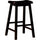 Wooden Casual Bar Height Stool Dark Brown Set of 2 BM69426 - Benzara