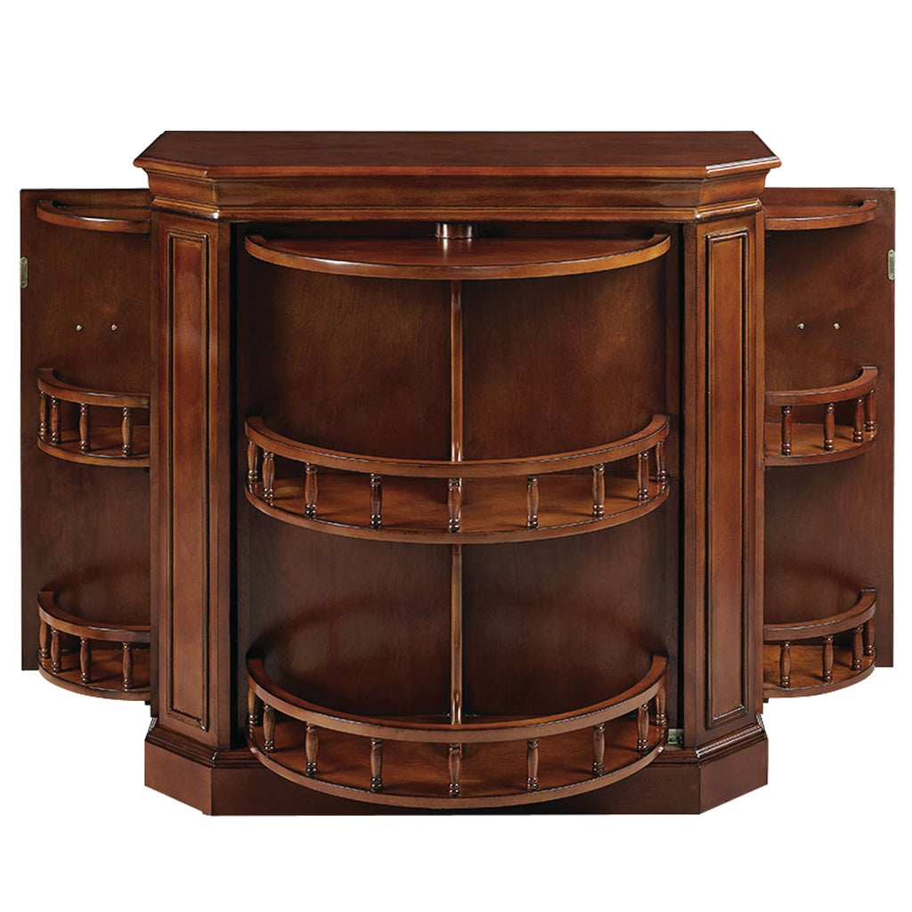 BAR CABINET W/ SPINDLE - CHESTNUT