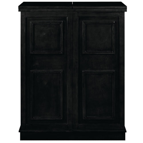 PORTABLE FOLDING BAR CABINET-BLACK