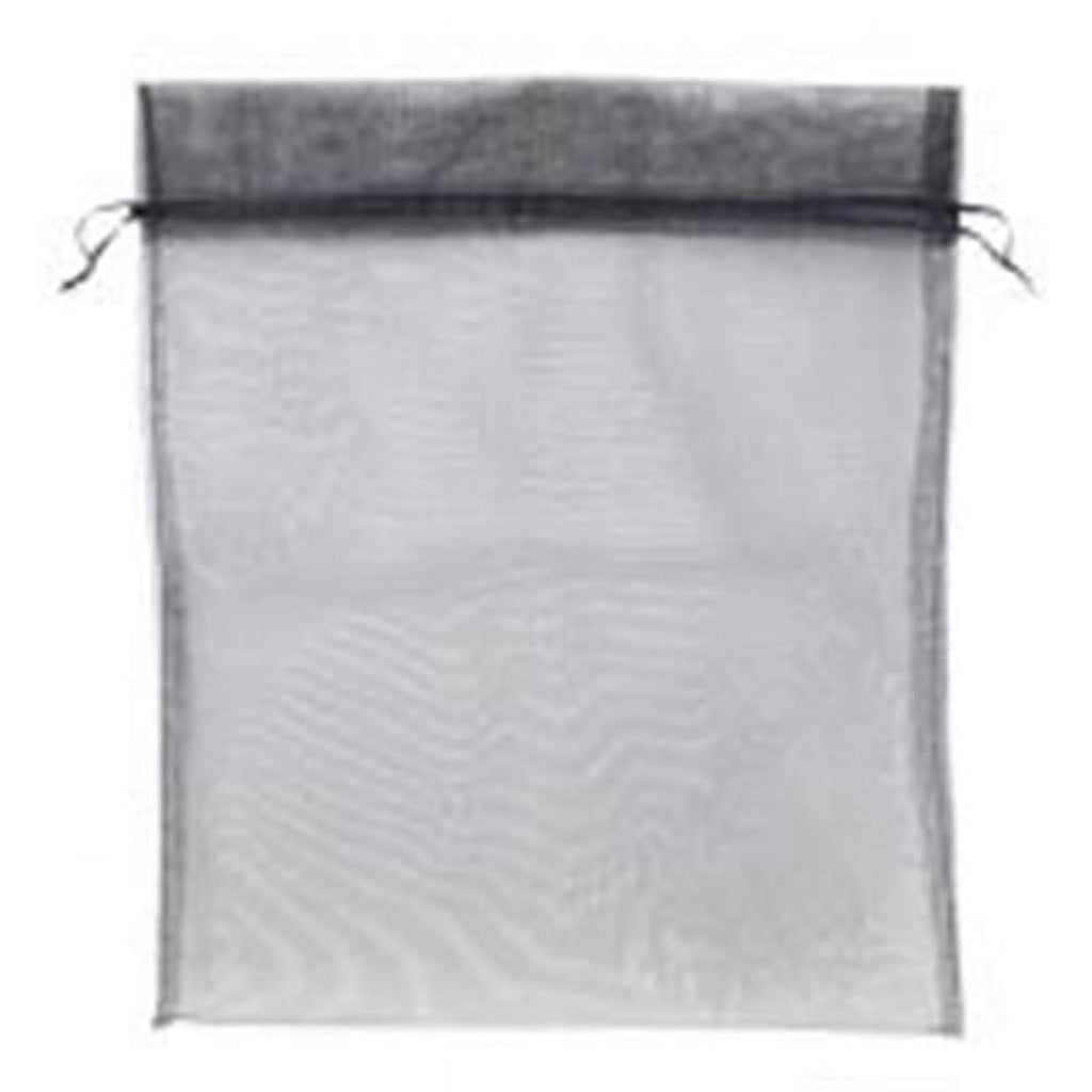 Brybelly MORG-201 12 x 14 in. Organza Bag with Drawstrings  Black