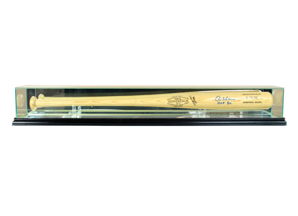 Glass Baseball Bat Display Case with Black Moulding