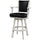 SWIVEL BARSTOOL WITH ARMS-ANTIQUE WHITE