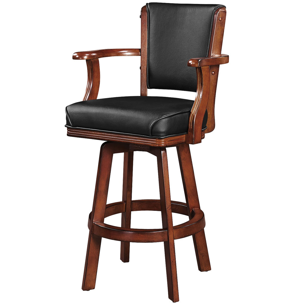 SWIVEL BARSTOOL WITH ARMS-CHESTNUT