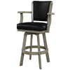 SWIVEL BARSTOOL WITH ARMS-SLATE