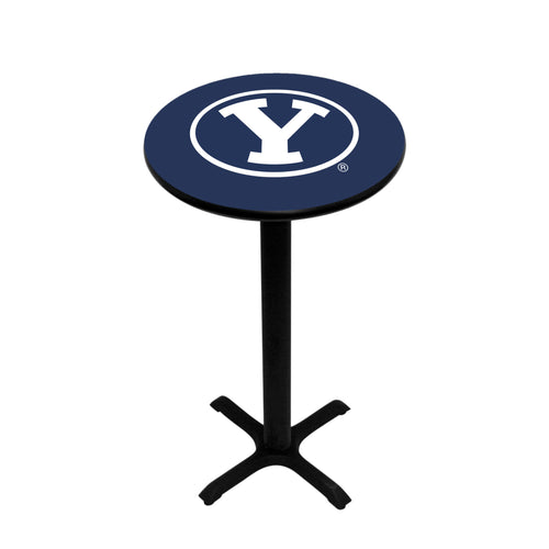 BRIGHAM YOUNG PEDESTAL PUB TABLE BLUE - BYUPTB101