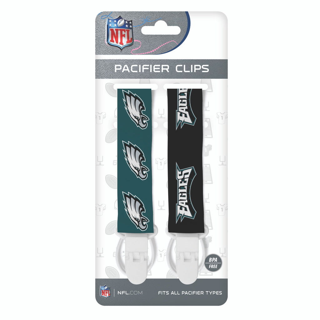 Philadelphia Eagles Pacifier Clips 2 Pack - Masterpieces Puzzle Company