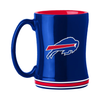 Buffalo Bills Coffee Mug 14oz Sculpted Relief Team Color - Logo Brands