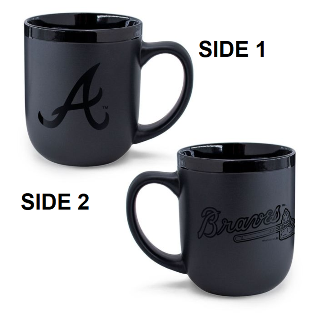 Atlanta Braves Coffee Mug 17oz Matte Black - Wincraft