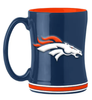 Denver Broncos Coffee Mug 14oz Sculpted Relief Team Color - Logo Brands