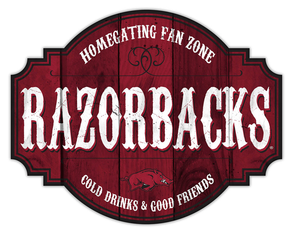 Arkansas Razorbacks Sign Wood 12 Inch Homegating Tavern - Special Order - Fan Creations