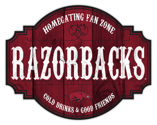 Arkansas Razorbacks Sign Wood 12 Inch Homegating Tavern - Special Order - Fan Creations