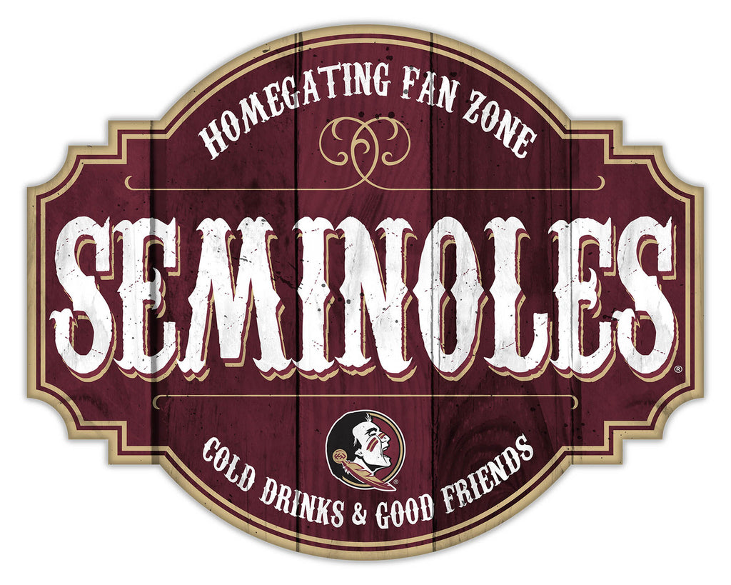 Florida State Seminoles Sign Wood 12 Inch Homegating Tavern - Fan Creations