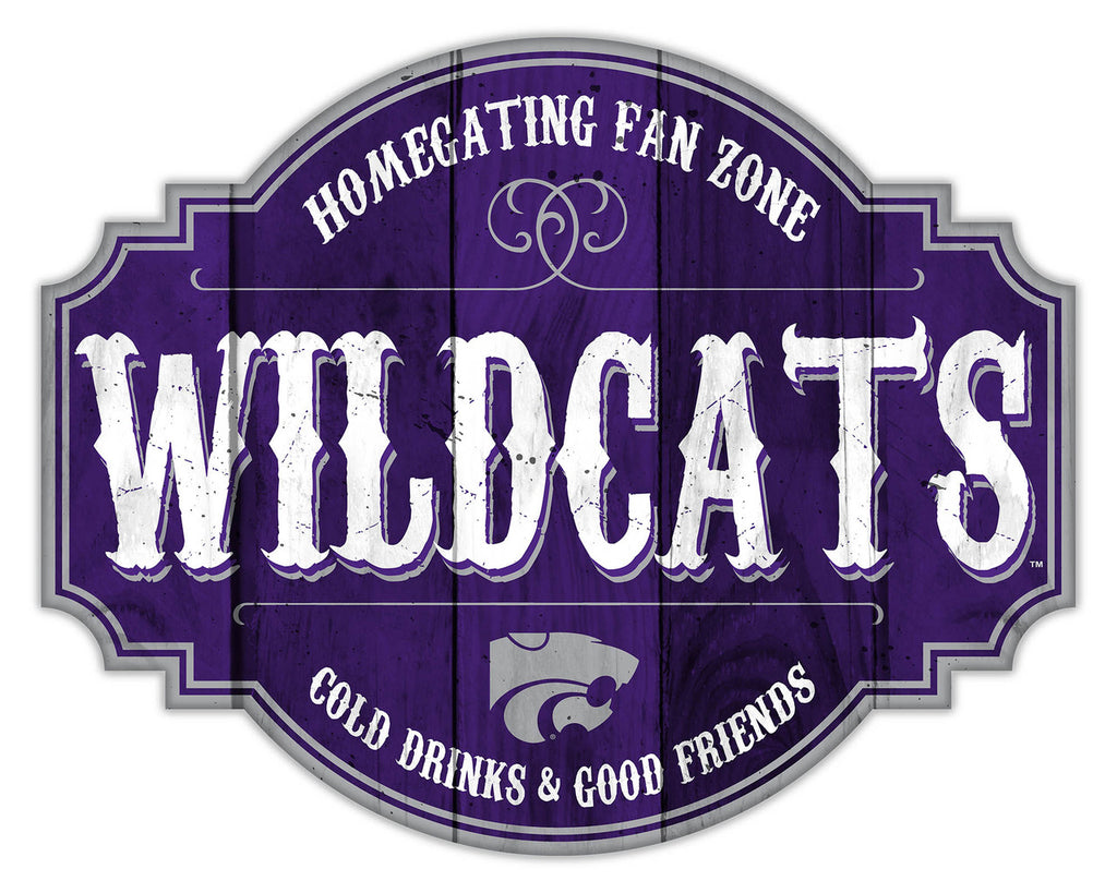 Kansas State Wildcats Sign Wood 12 Inch Homegating Tavern - Fan Creations