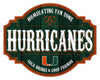 Miami Hurricanes Sign Wood 12 Inch Homegating Tavern - Fan Creations