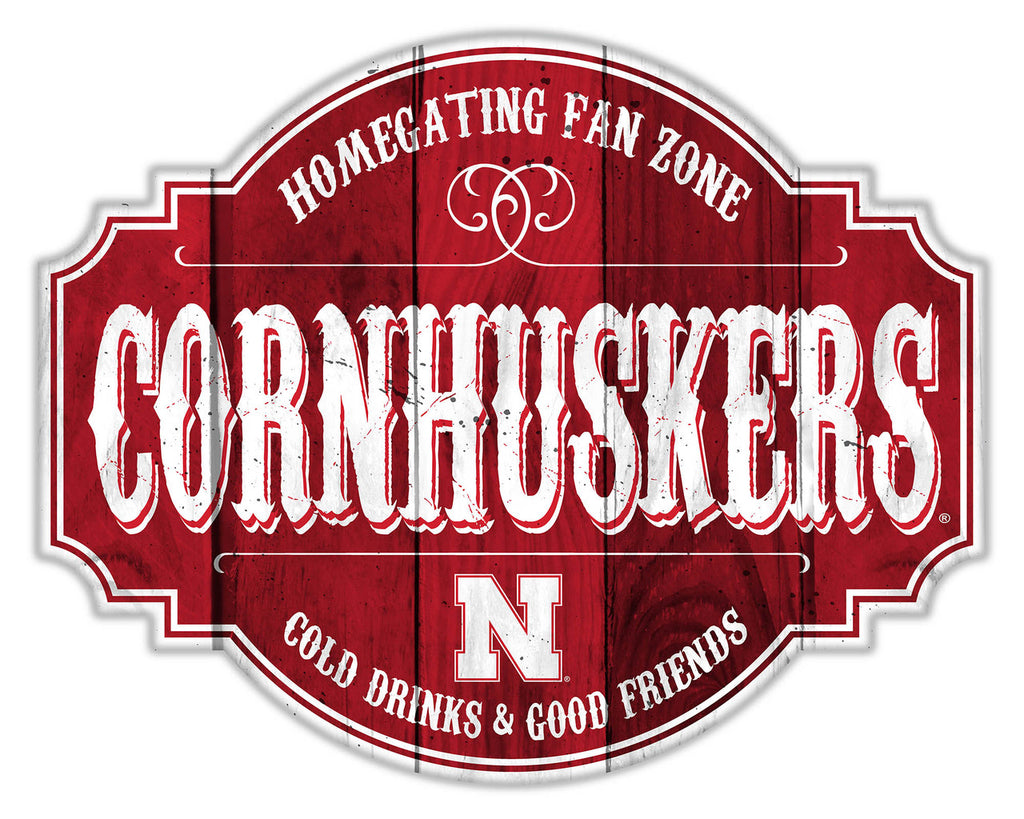 Nebraska Cornhuskers Sign Wood 12 Inch Homegating Tavern - Fan Creations