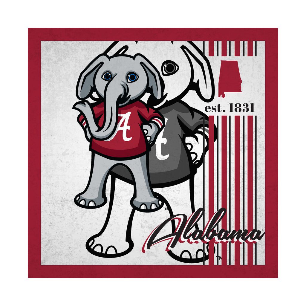 Alabama Crimson Tide Sign Wood 10x10 Album Design - Fan Creations