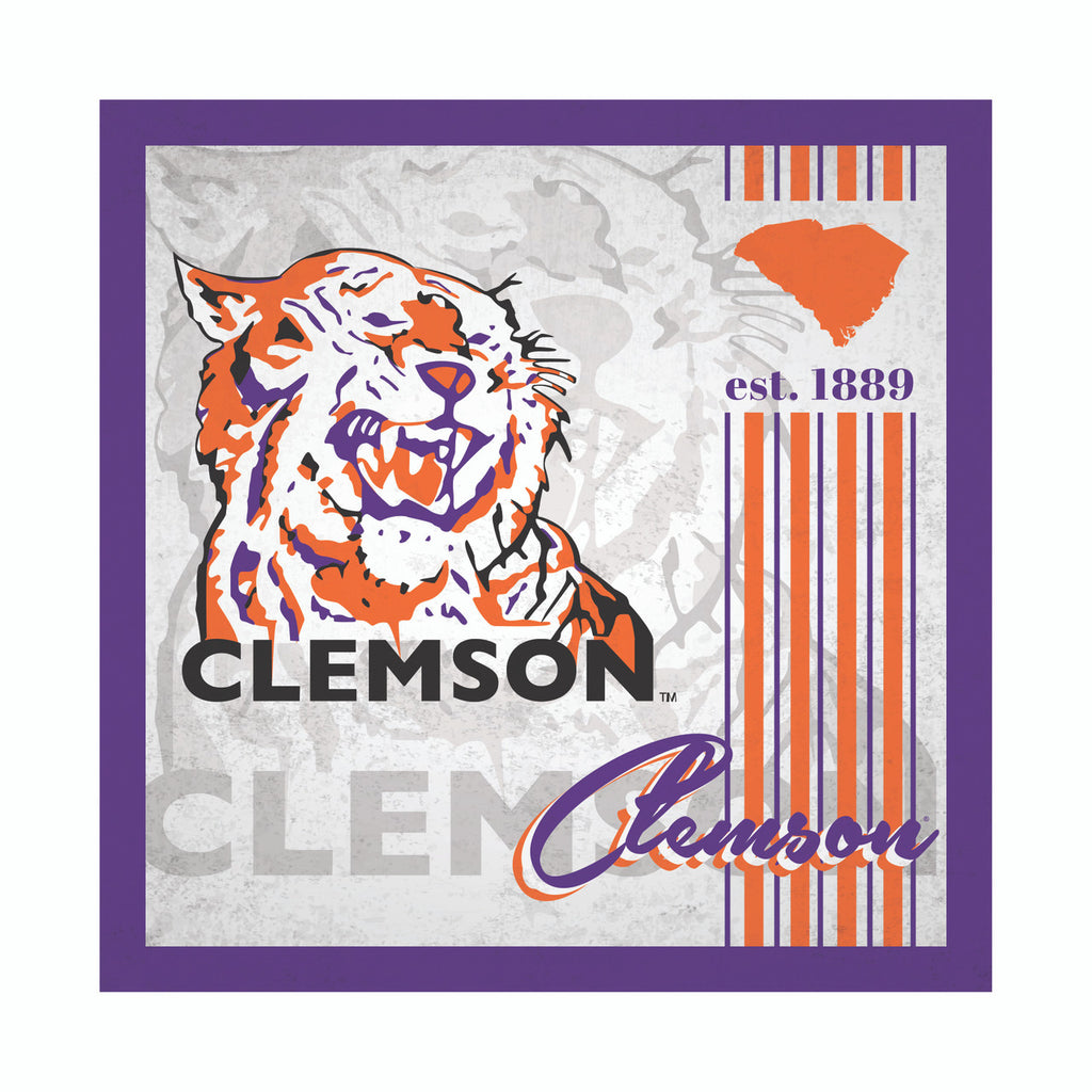 Clemson Tigers Sign Wood 10x10 Album Design - Fan Creations