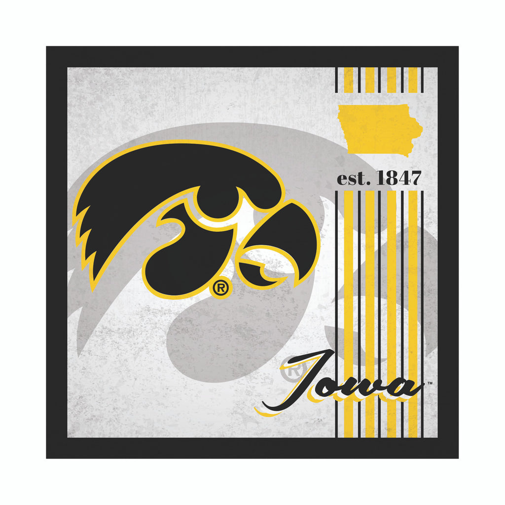 Iowa Hawkeyes Sign Wood 10x10 Album Design - Fan Creations