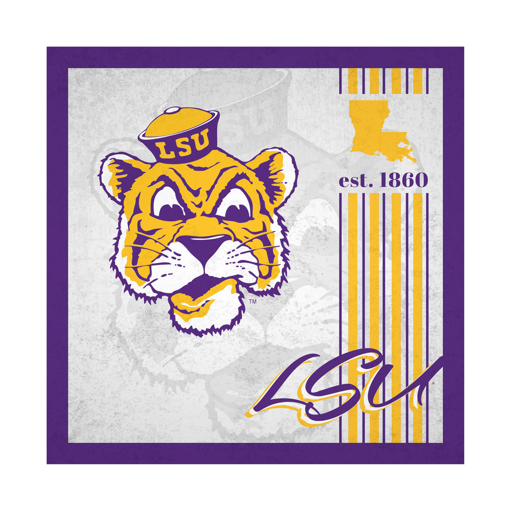 LSU Tigers Sign Wood 10x10 Album Design - Fan Creations