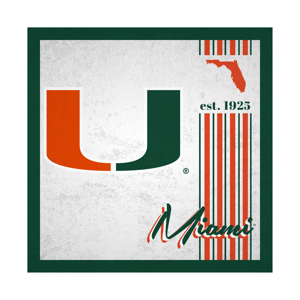 Miami Hurricanes Sign Wood 10x10 Album Design - Fan Creations