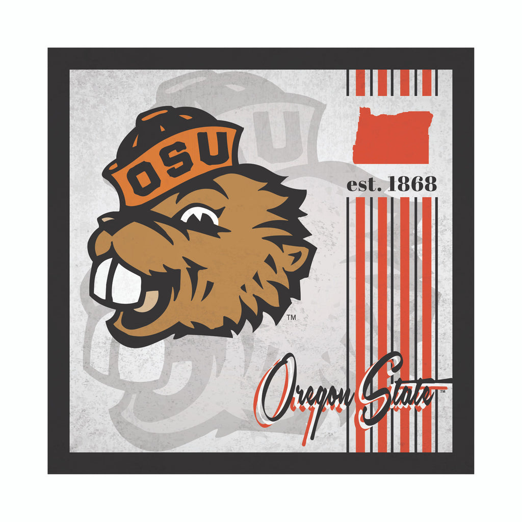 Oregon State Beavers Sign Wood 10x10 Album Design - Special Order - Fan Creations