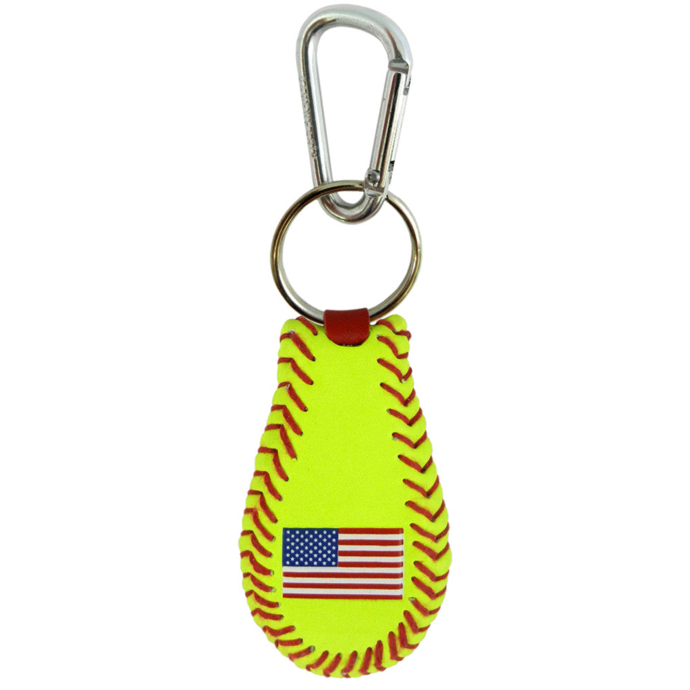 GameWear Gamewear 4421403541 American Flag Classic Softball Keychain