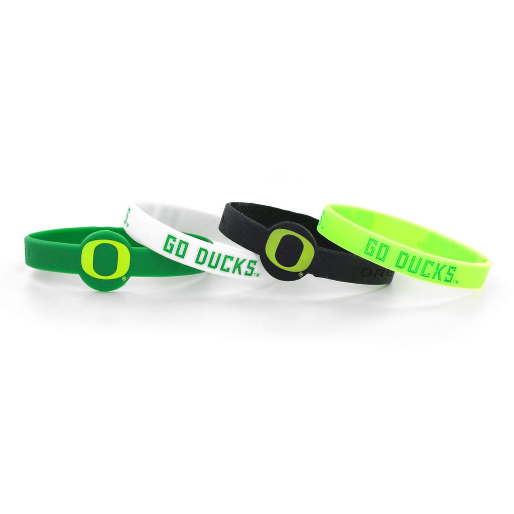 Oregon Ducks Bracelets 4 Pack Silicone - Aminco